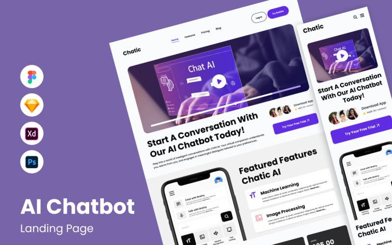 ChatChatic - AI聊天机器人登陆页面