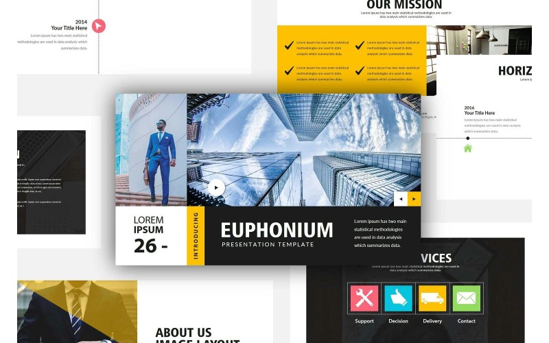 Euphonium Multipurpose PowerPoint-presentationsmallar