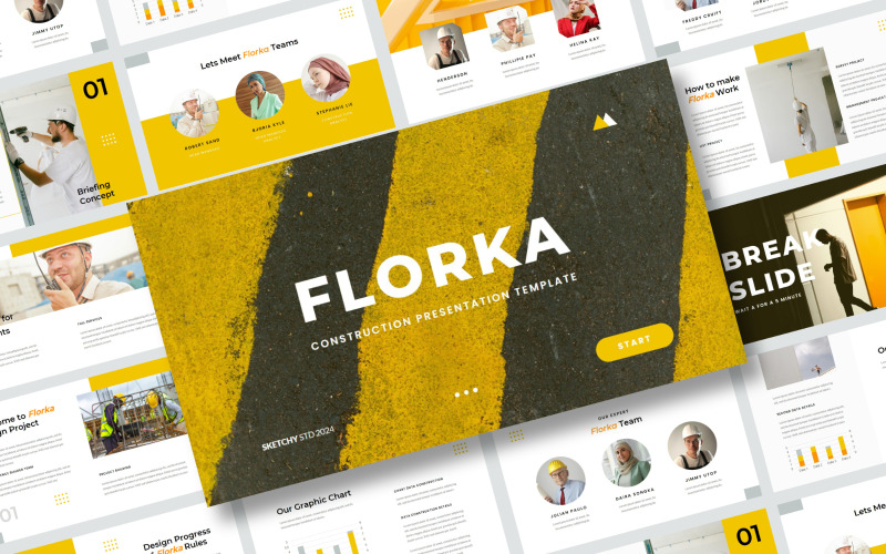 Florka -建设PowerPoint演示模板
