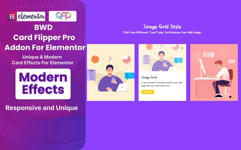 BWD Card Flipper Pro WordPress-plug-in voor Elementor