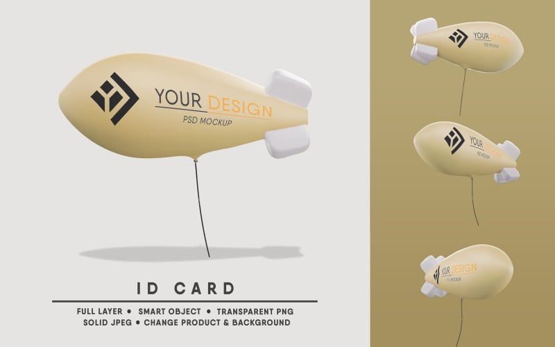 Advertising Balloon Mockup I Easy Editable