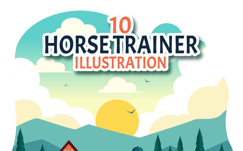 10 Illustration d'entraîneur de chevaux