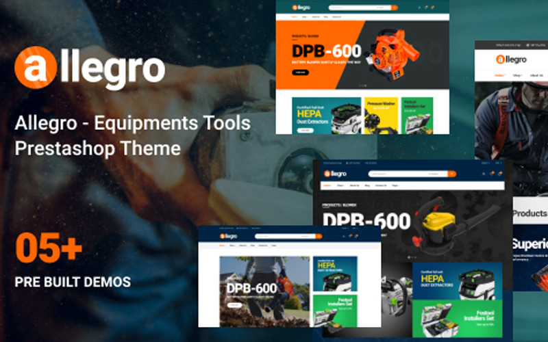 Allegro Elementor—设备和工具商店Prestashop主题