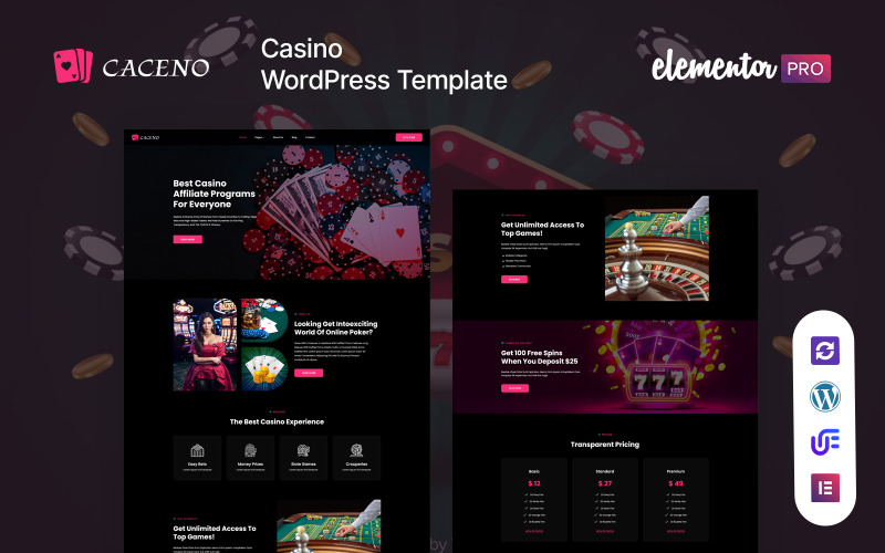 Caceno -赌场和赌博WordPress主题