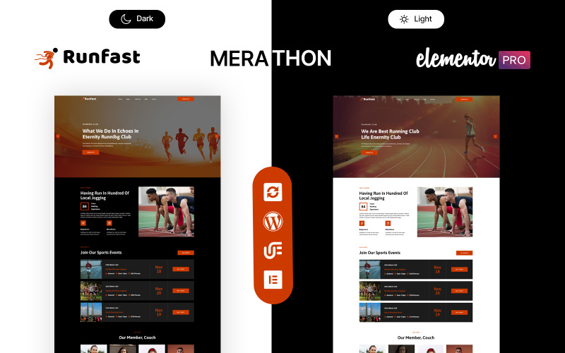 Runfast - WordPress主题的运动俱乐部，教练和跑步俱乐部