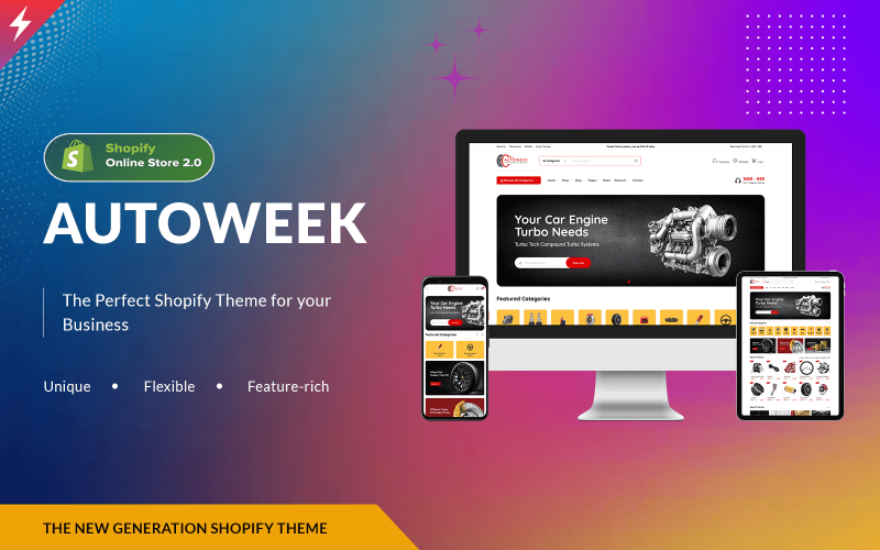 Autoweek -汽车零部件的Shopify主题