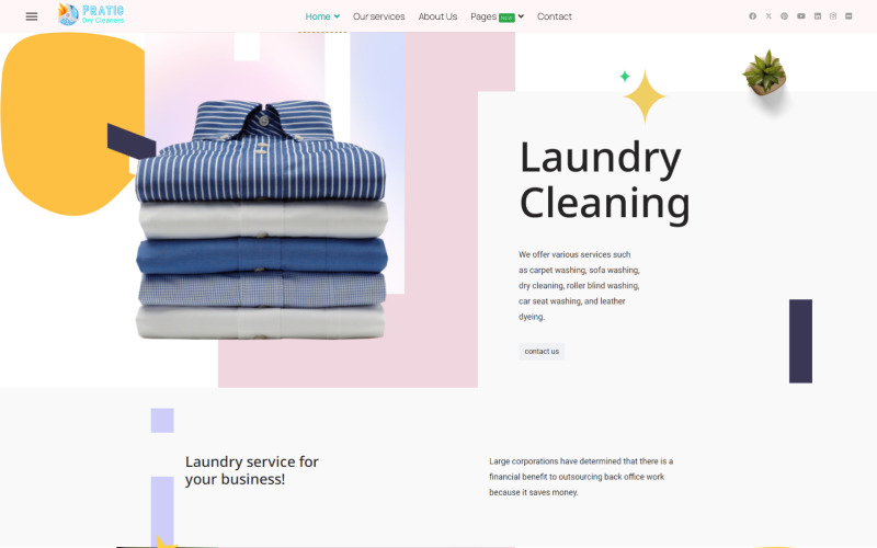 实用干洗洗衣服务模型Joomla5