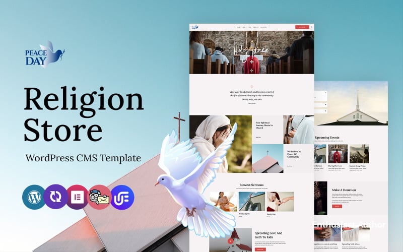 Peace Day - Religion and Buddhist Multipurpose WordPress Elementor Theme