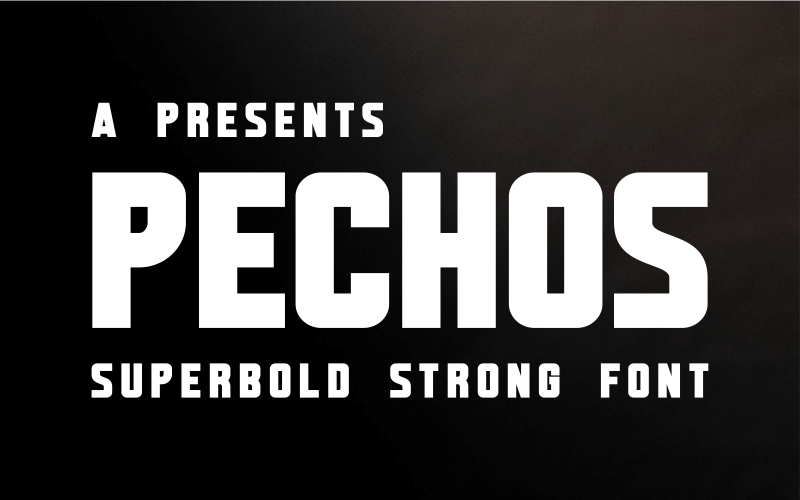 Pechos-lettertype voor sport en techno
