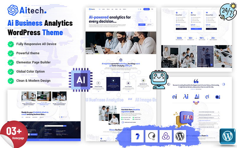 Aitach - Ai Business Analytics WordPress-thema