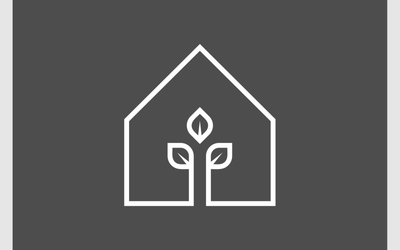 Zimmerpflanze, natürliches Symbol-Logo