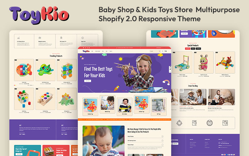 Toykio - Loja de bebês e loja de brinquedos infantis Tema responsivo multiuso do Shopify 2.0