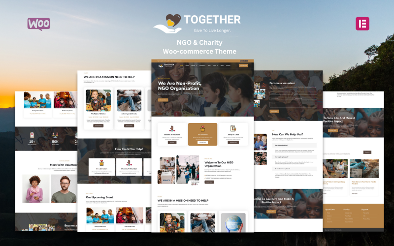 Together - NGO & 慈善WooCommerce主题
