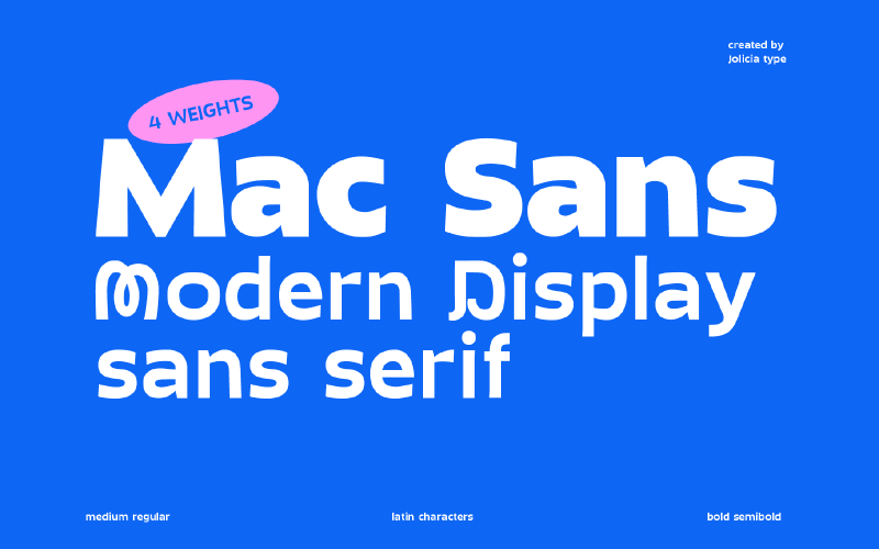 Mac Sans |显示无衬线字体