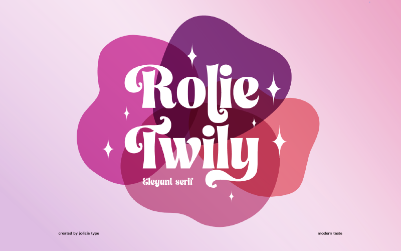 Rolie Twily |卷曲衬线字体