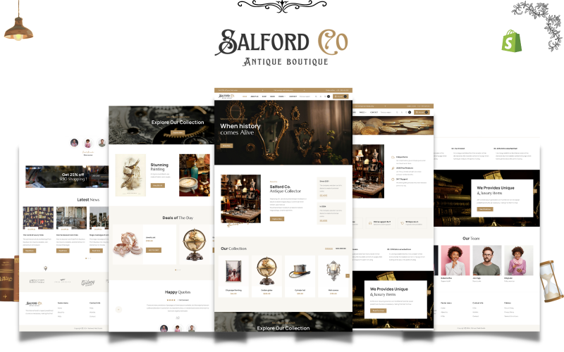 Tema Shopify antico e vintage di Salford Co.