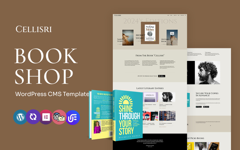 Cellieri - Bokförfattare Multipurpose WordPress Elementor Theme