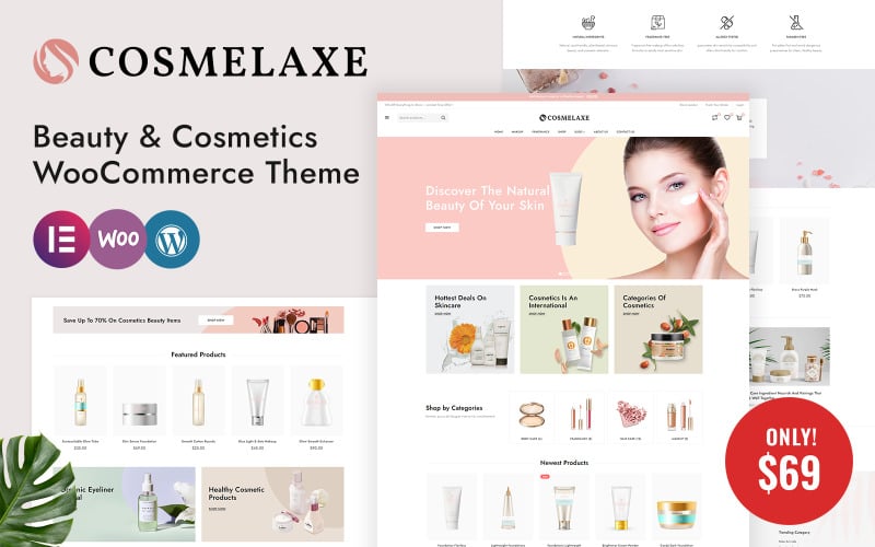 Cosmelaxe -美容和化妆品商店WooCommerce主题
