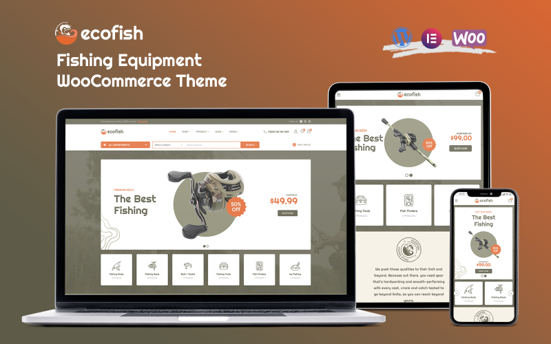 Ecofish - Fiskeutrustning WooCommerce-tema