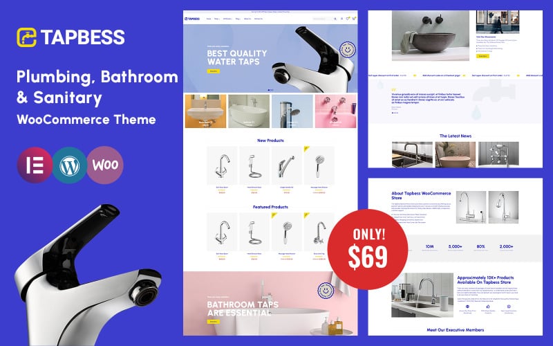 Tapbess – Thème WooCommerce pour la plomberie, la salle de bain et les sanitaires