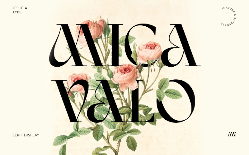 Mica Valo | Elegáns Serif betűtípus