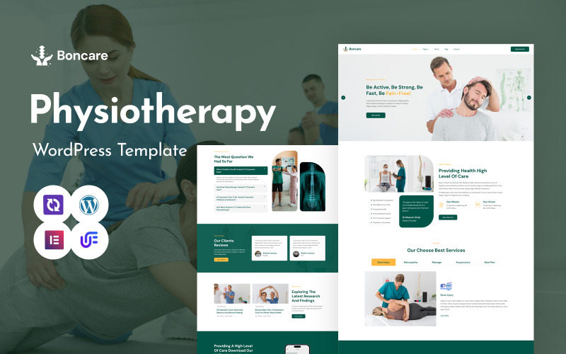 Boncare - Fizjoterapia i Fizjoterapia WordPress Elementor Theme