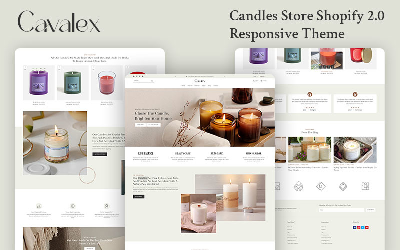 Cavalex - Tema responsivo de Shopify 2.0 para tienda de velas