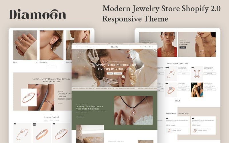 Diamoon- Modern Jewelry Store Shopify 2.0 Responsive Theme