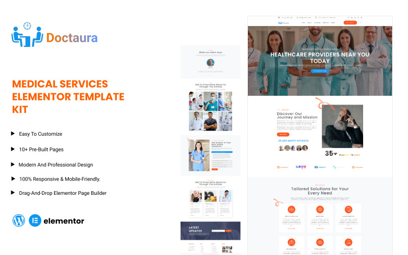 Doctaura -医疗和健康服务元素模板套件