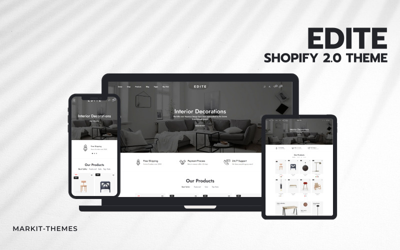 Edite - Premium meubilair Shopify 2.0-thema