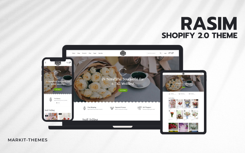 Rasim -高级鲜花Shopify 2.0的主题