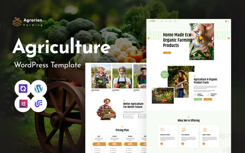 Agrarian - Tarım ve Organik Çiftlik WordPress Elementor Teması