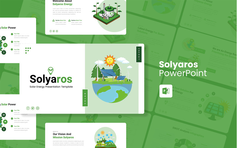 Solyaros -太阳能ppt模板
