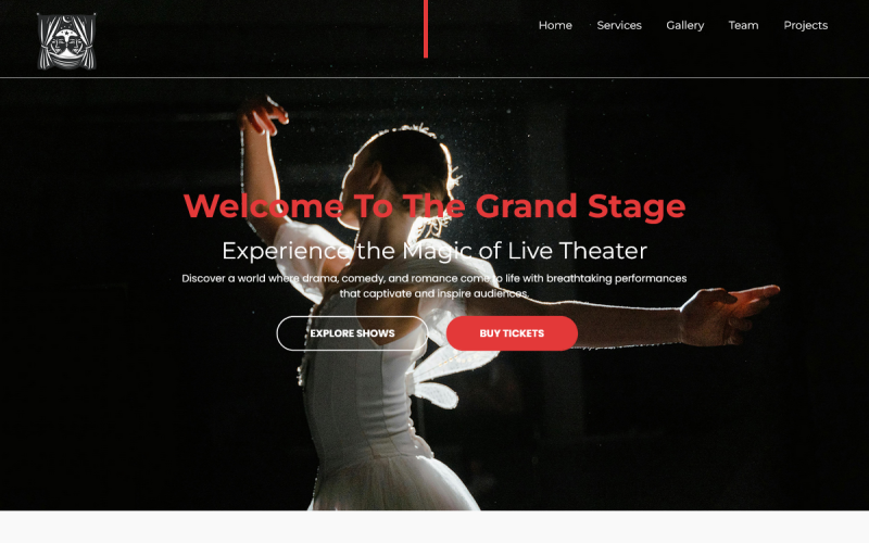 TishTheaterHTML - Modelo HTML de teatro