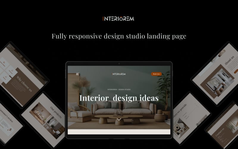 Interiorem Design Studio - Modello di pagina di destinazione