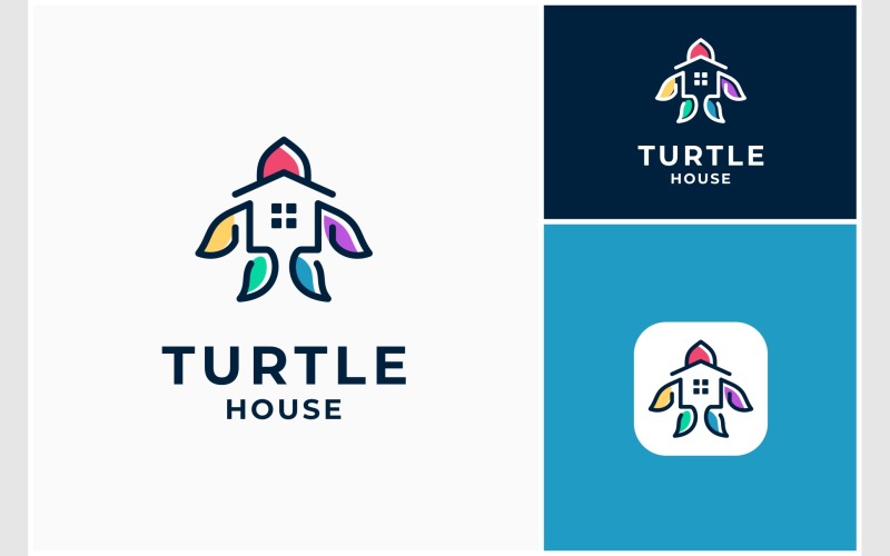 Черепаха Дом Дом Современный Логотип