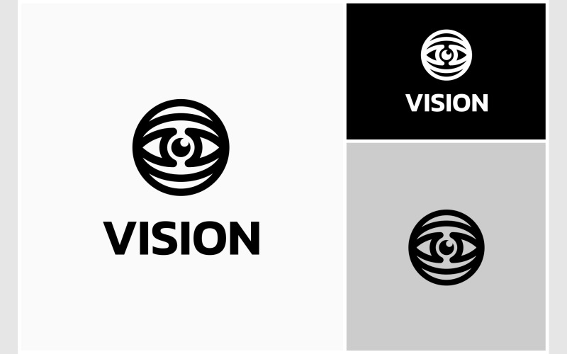 Logo del cerchio di sguardo della visione dell'occhio