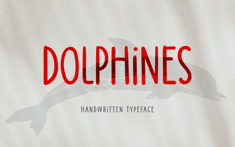 海豚-手写字体