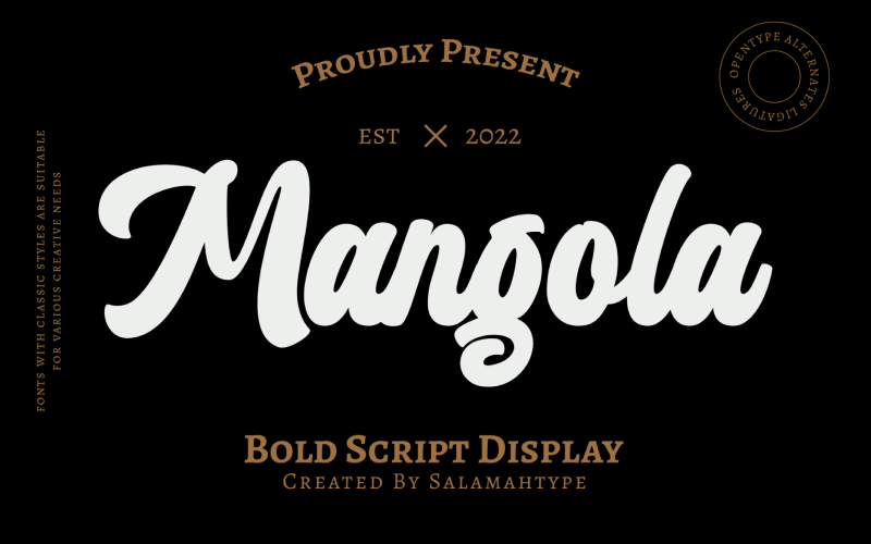 Mangola -粗体字体
