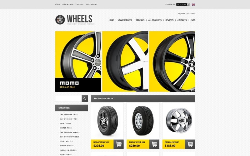 Wheels & 轮胎ZenCart模板