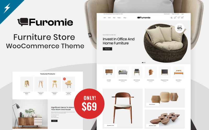 Furomie – Thème WooCommerce pour la décoration intérieure et les meubles