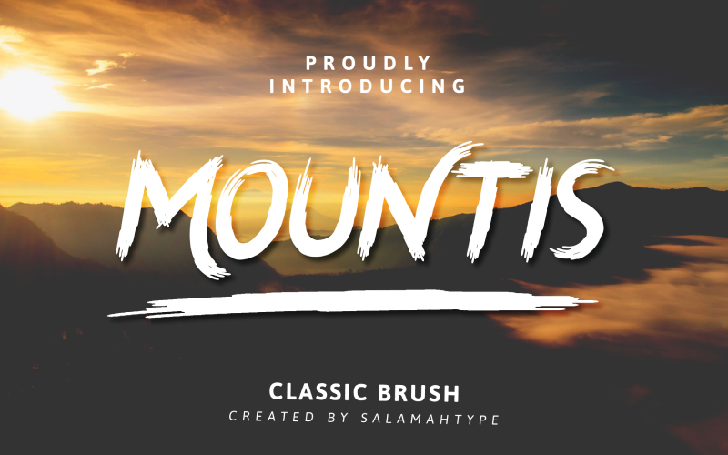 Mountis -现代笔刷字体