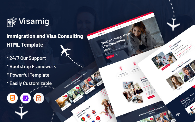 Visamig – Modelo de site de consultoria em imigração e vistos