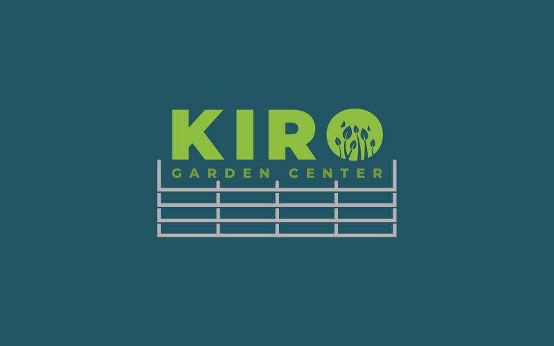 Modello di progettazione del logo del giardino