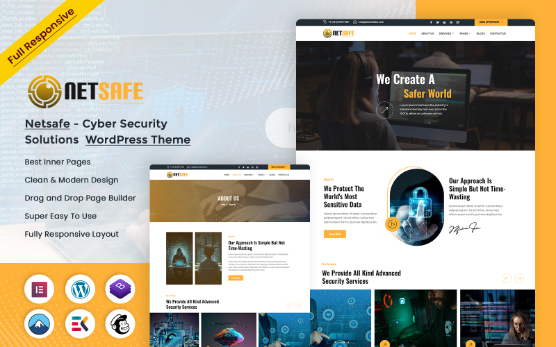 Netsafe -网络安全解决方案WordPress主题