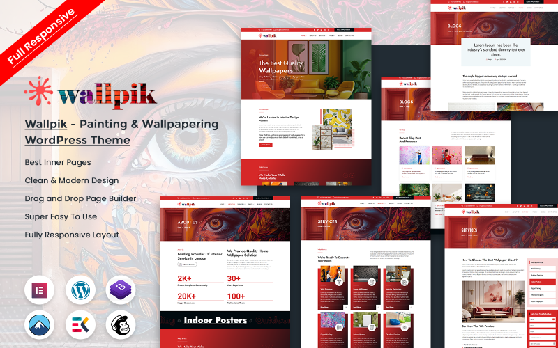 Wallpik - Målning & Tapetsering WordPress-tema