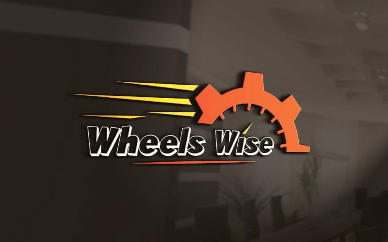 Car Wheel Logo Template for Automotive Brands, Tire Shops