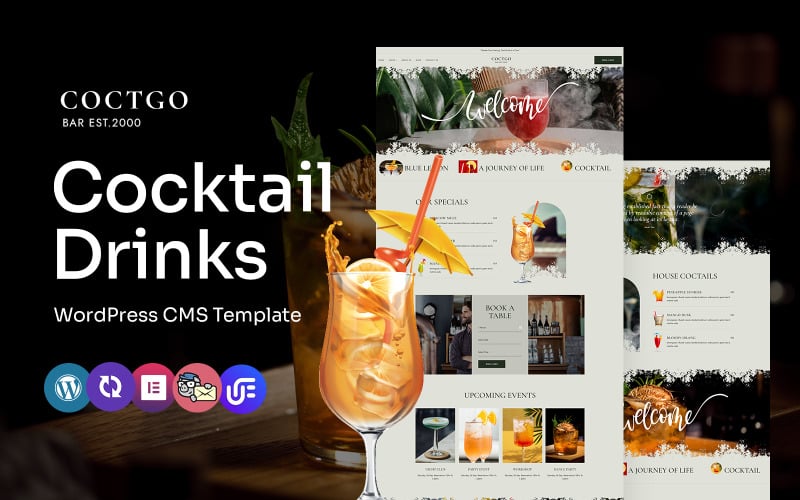 Coctgo  -  Cocktail Bar Multipurpose WordPress Elementor Theme