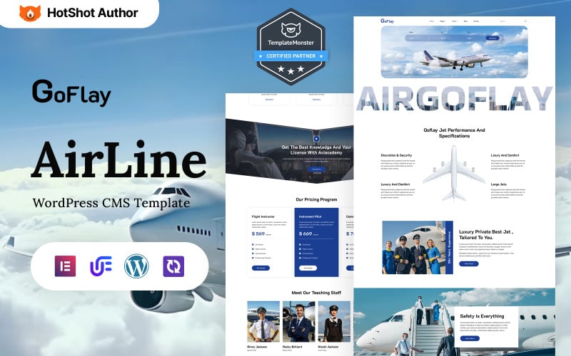 Goflay - Flygbiljetter Multipurpose WordPress Elementor Theme