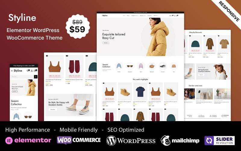 Styline – тема WooCommerce Elementor Fashion and Lifestyle